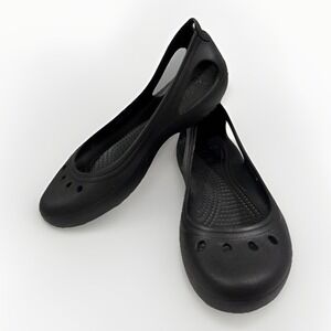 Crocs Kadee Ballet Flats Women's US 8 Black Slip On Comfort Shoes